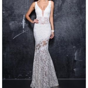 White prom or wedding dress